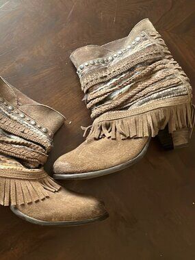 Naughty Monkey Fringe Bootie - 10